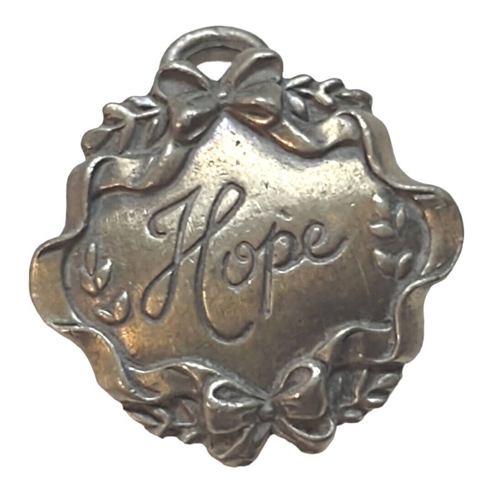 Longaberger Horizon Of Hope Pewter Hope 2001 Tie On